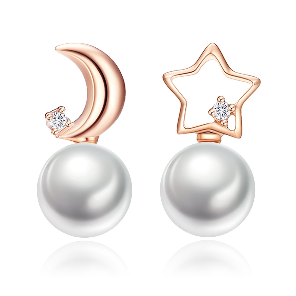 925 Perak Anting Anting Wanita Manis Star Moon Ear Fashion Perhiasan/Subang Telinga anting perempuan