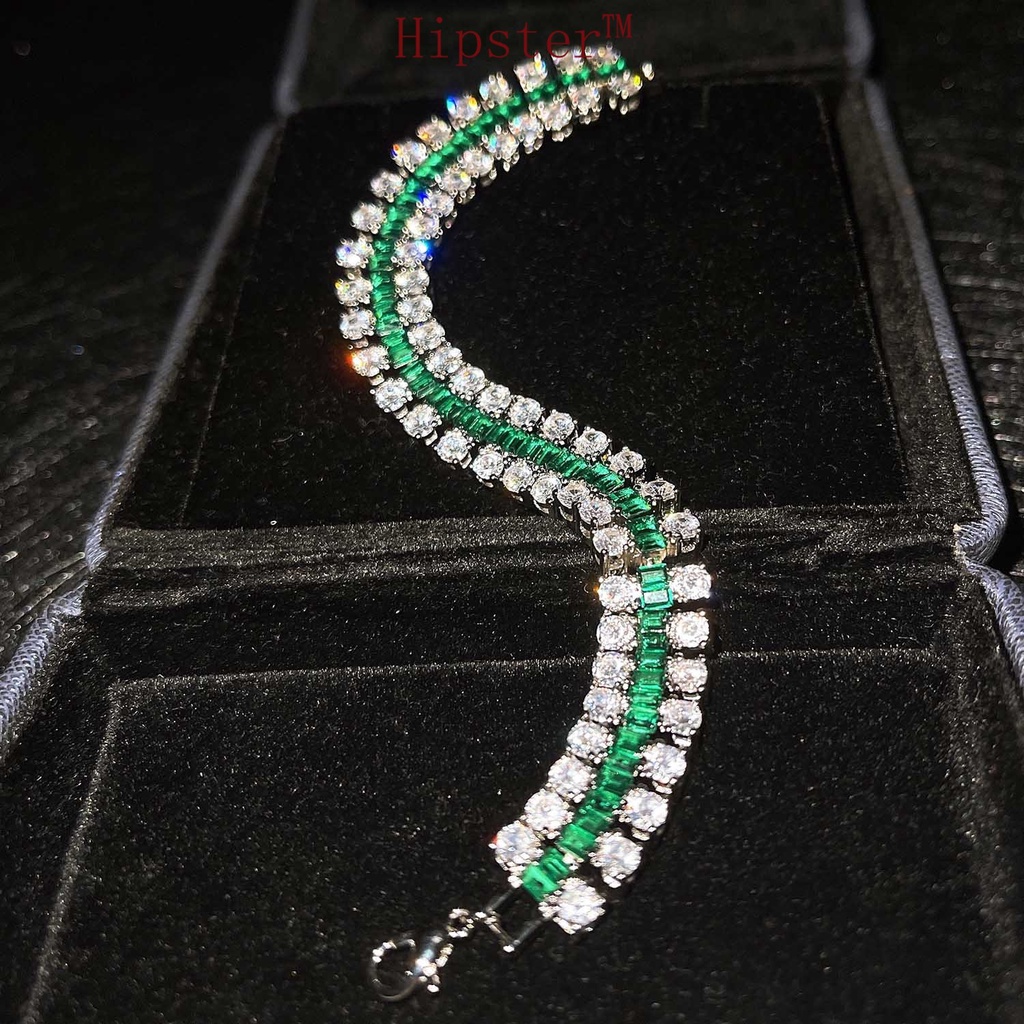 Fine Jewelry Customized Natural Emerald Bracelet Adjustable Bracelet