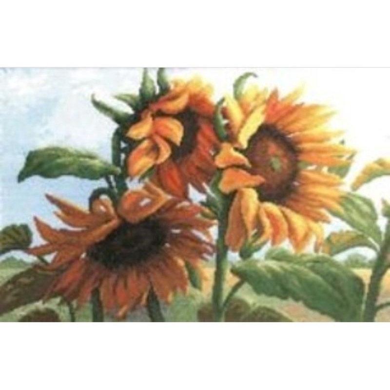 paket kristik bunga matahari vas sunflower cross stitch