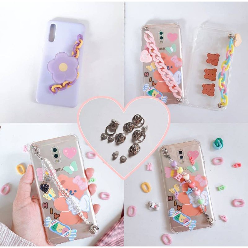 DIY Strap Case / Chain Strap HP Korean Style / Korean Grip Case