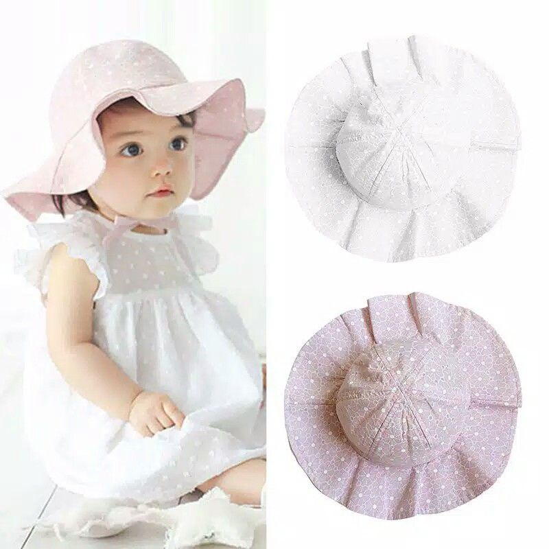 Topi Pantai Anak Perempuan Import Lucu