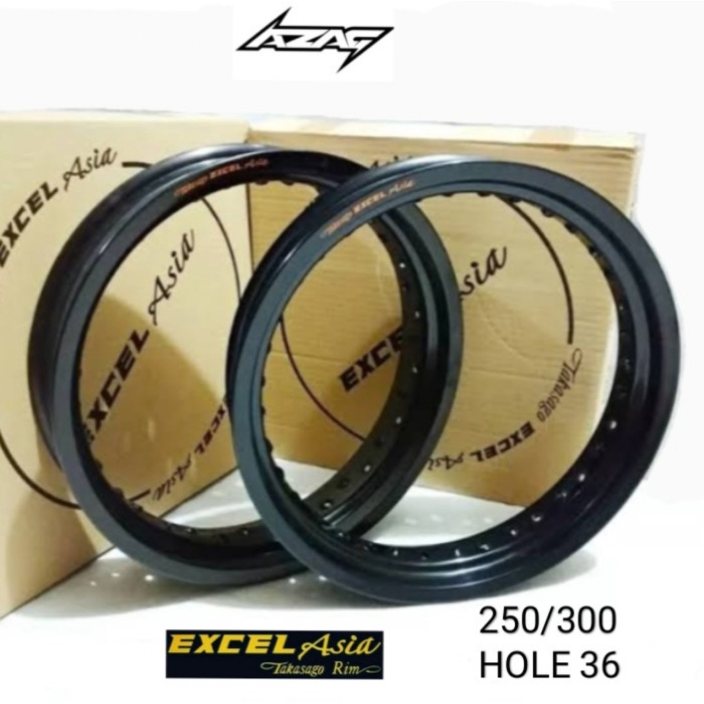 VELG EXCEL TAKASAGO RING 17 LEBAR DEPAN 250 BELAKANG 300 HOLD 36