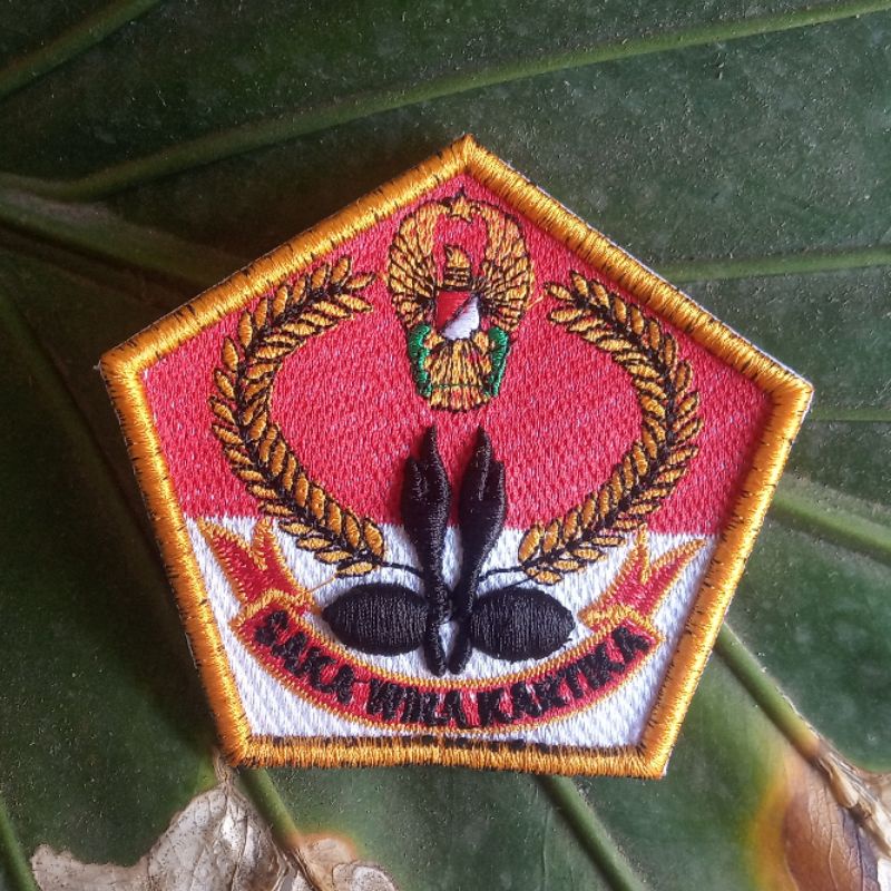 Jual Badge Logo Saka Wirakartika Wira Kartika Bordir Timbul D Emblem