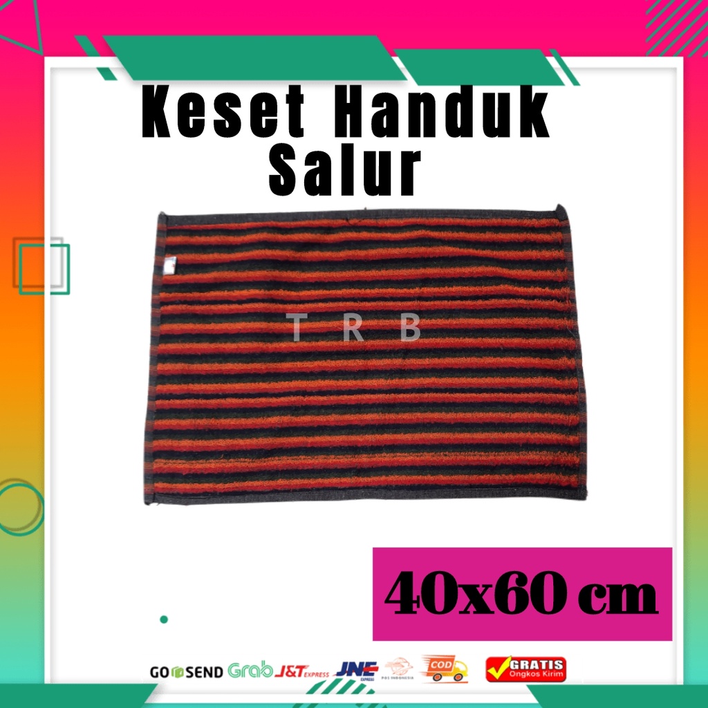 Keset Handuk Anti Slip Salur Bagus Berkualitas Dapur Kamar Mandi