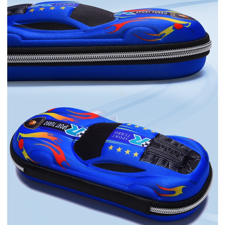 Tempat Pensil Kotak pensil Tepak 3D Timbul Hardtop Pencil Case Motif Mobil Murah-4