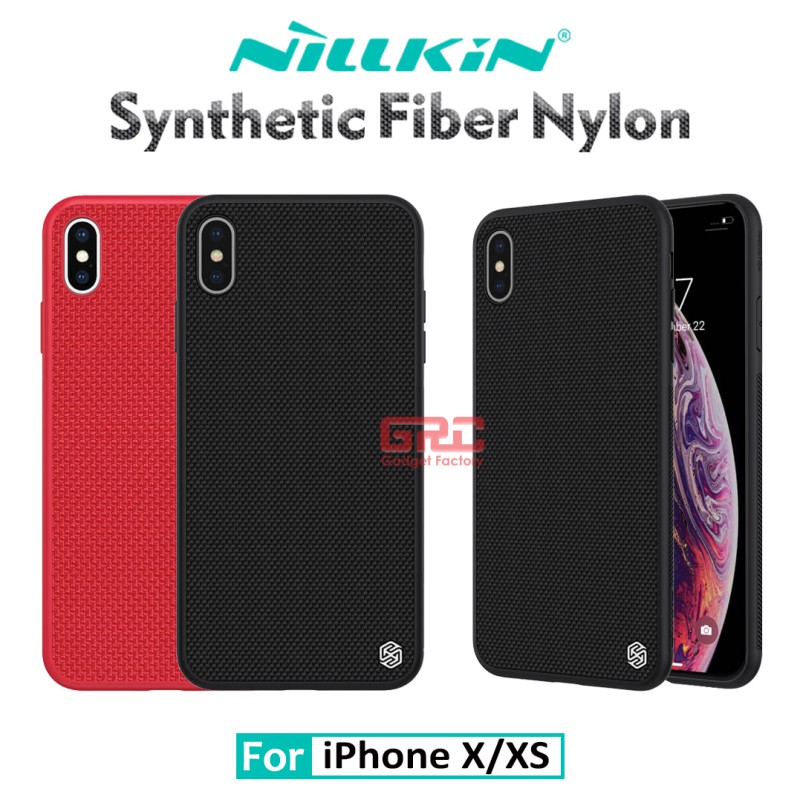 Hard Case Iphone X XS Nillkin Textured Nylon Fiber Casing Original