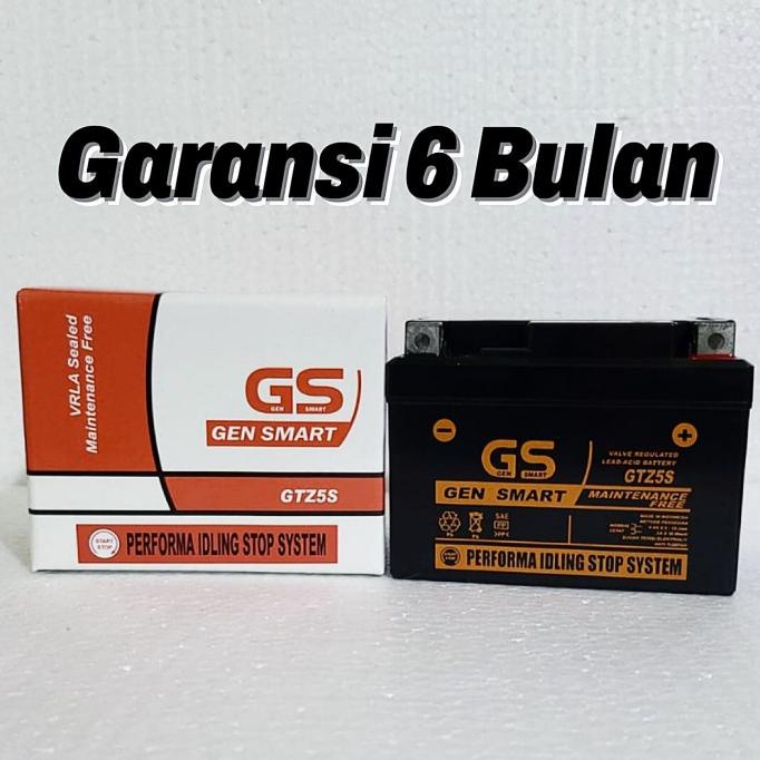 Aki Motor Yamaha Xeon Carbu GTZ5S GS Accu Kering electra87 Buru Order