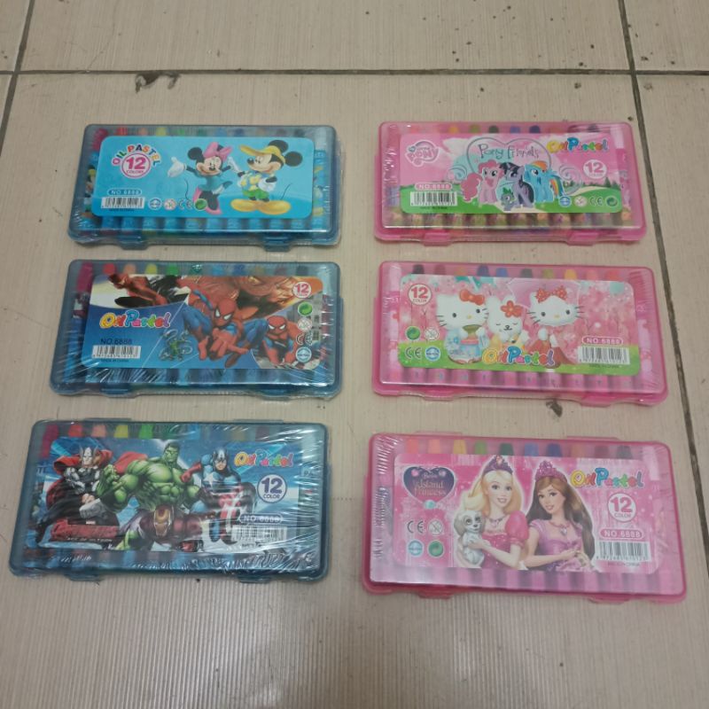 

Crayon mewarnai isi 12 warna oil pastel 6888
