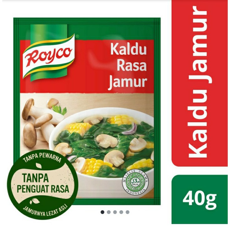 kaldu jamur royko penyedap jamur 40 gram halal non MSG