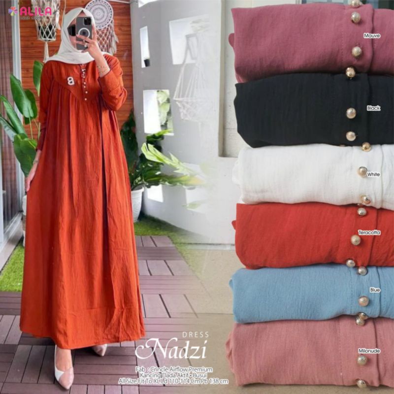 NADZI DRESS BY ALILLA / GAMIS POLOS CRINCLE AIRFLOW LD 110