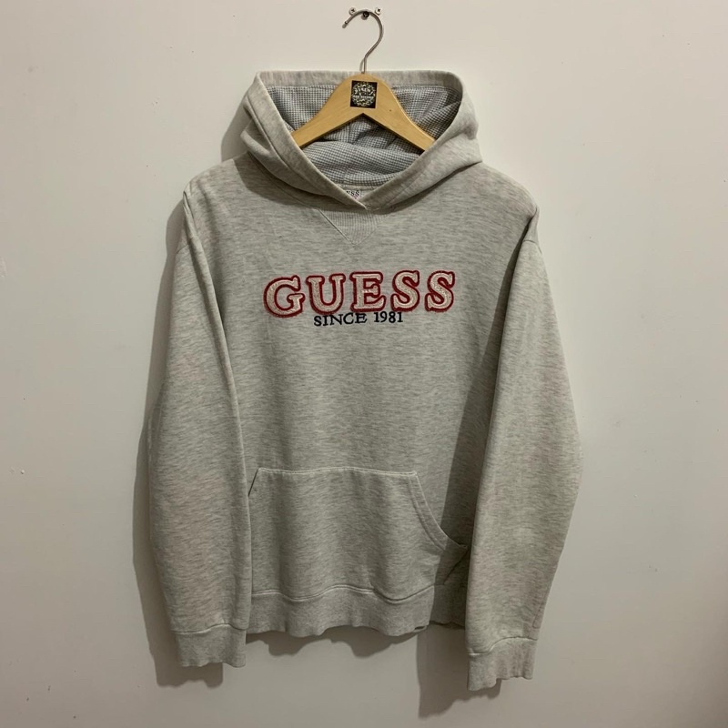 vintage 80s hoodie guess spell out second original