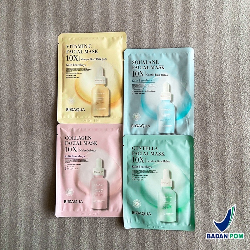 Masker Wajah Bioaqua Sheet Mask BPOM 10x Manfaat Masker Topeng Bioaqua Facial Mask 28ml