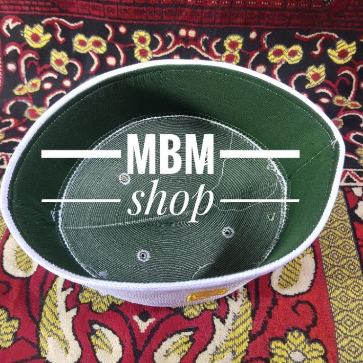 Peci malaysia Kopyah Malaysia Songkok Malaysia Putih Logo Kuning {CCR.02Jl22l}