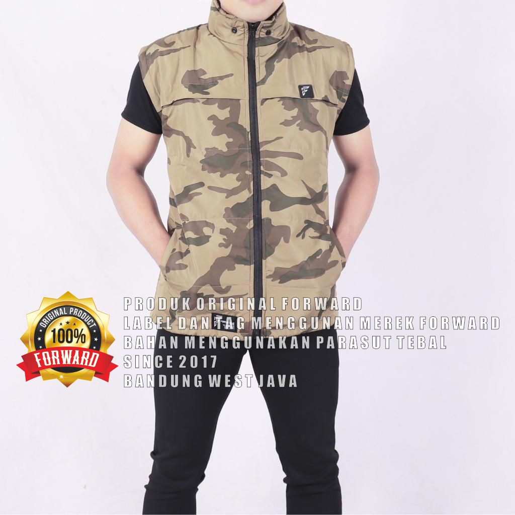 Jaket Rompi Forward Camo Army Loreng Perasut Bodyvest Pria Vest Motor Bikers Murah Casual Outdoor Adventure