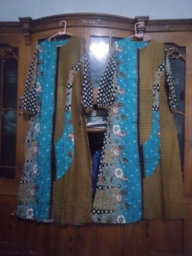Baju Gamis Batik Wanita - Gamis Batik Jumbo - Gamis Batik Allsize - Gamis Syari