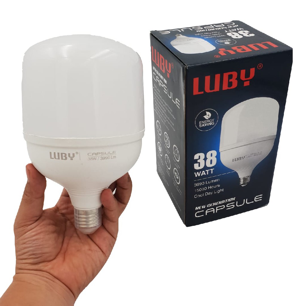 Lampu Bohlam LUBY LED CAPSULE 38W dan 50W/Bohlam Cahaya Putih/ Capsule LUBY Cahaya Putih /Lampu Led