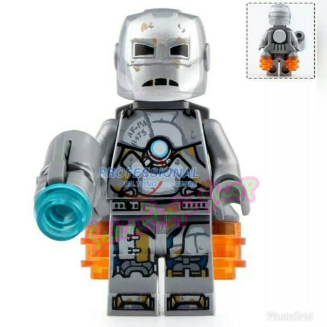 Msinan Lego mini Figure Iron.Msn Mark 1 (Iron Man 1):Tong Stark.