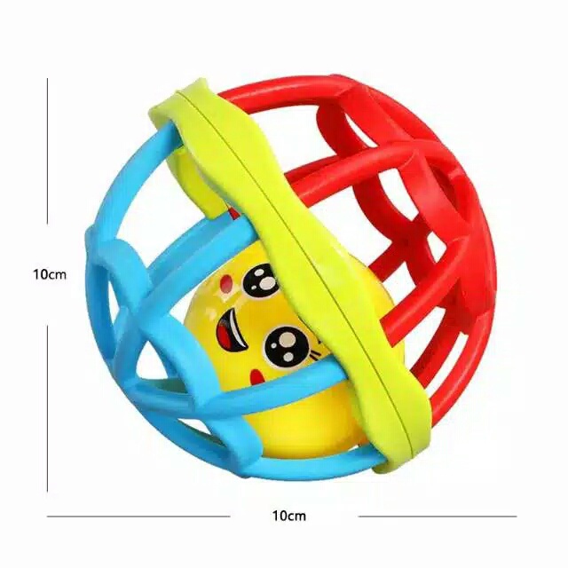 Baby Rattle Teether Soft Rubber Hand Ball