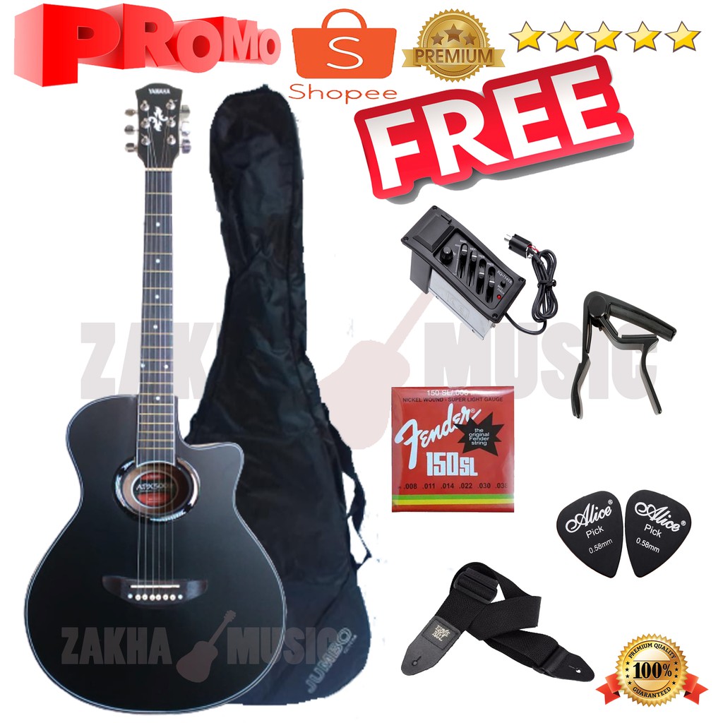 paket lengkap gitar apx 500ii   gitar akustik elektrik yamaha apx500ii equalizer 7545r