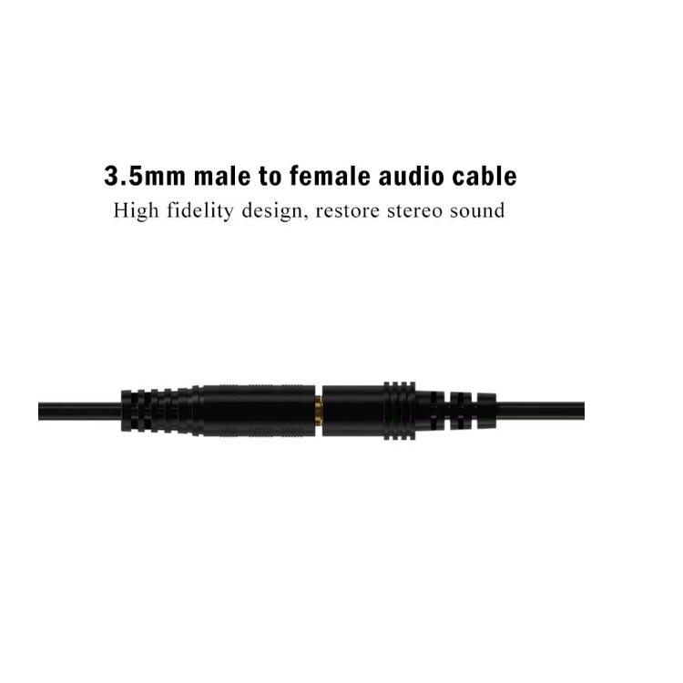 Kabel Aux Audio 3.5mm Male to Female Gold Plated