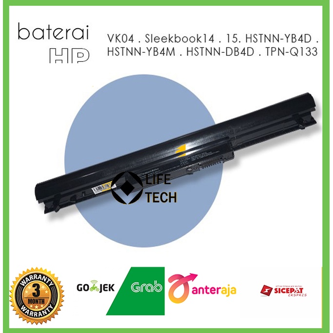 Baterai Laptop HP Sleekbook 14 VK04 VKO4 Pavilion 14 15 / HSTNN-YB4D HSTNN-DB4D