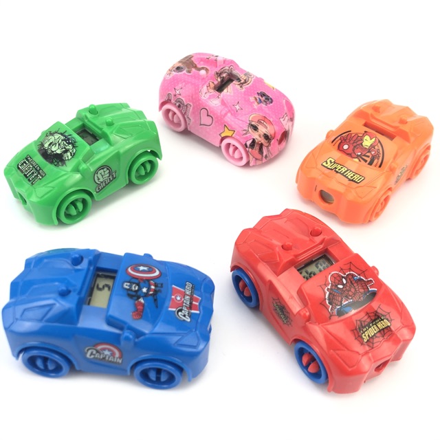 ［Ready Stock］Jam tangan anak laser LOL AVENGERS super hero jam mobil 3in1 2287