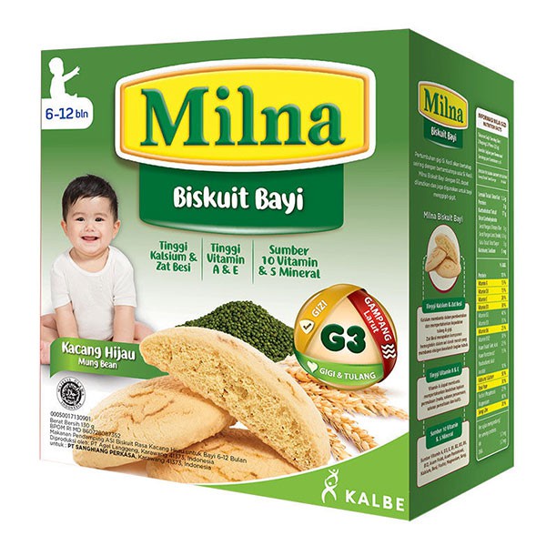 MILNA BISKUIT KACANG HIJAU 130g