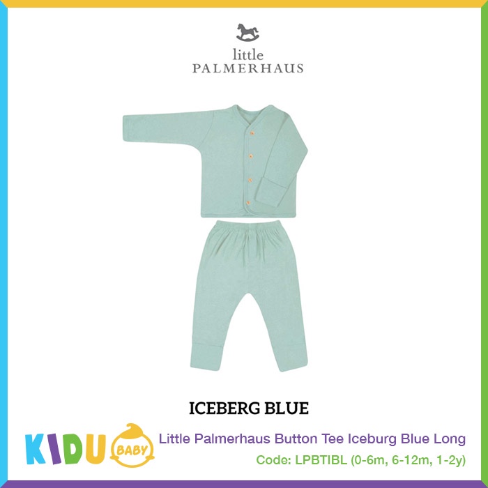 Little Palmerhaus Button Tee Long Baju Bayi Baju Anak Lengan Panjang Celana Panjang Kidu Baby