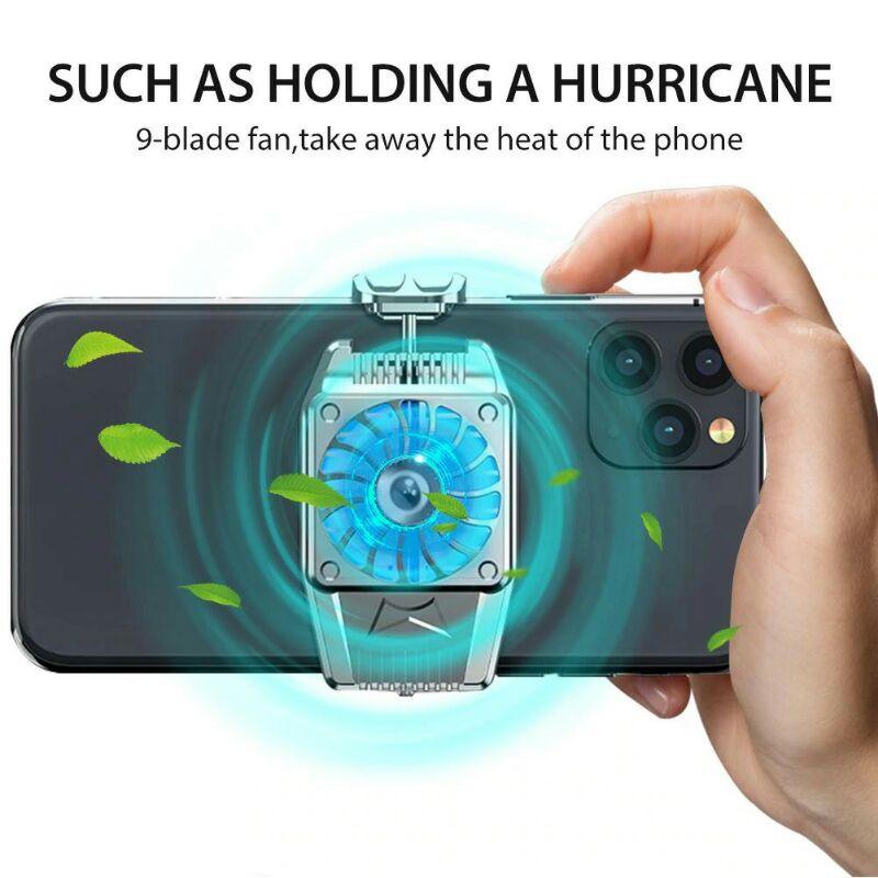 Smartphone Cooling Fan Kipas Pendingin Radiator Heat Sink Recargeble - H-15