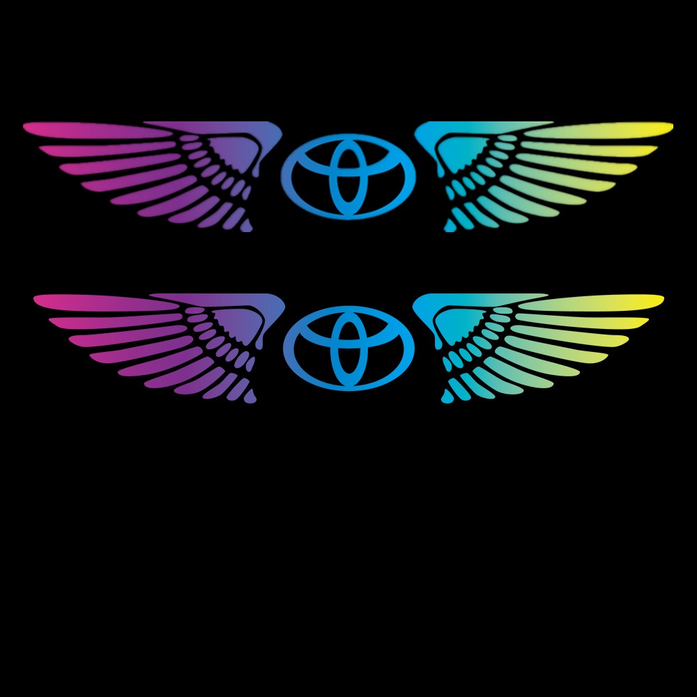 1 / 4 Pcs Sticker Dekorasi Kaca Depan Belakang Mobil Toyota Yaris Supra 86 RAV4 Vitz Camry Reiz Crown