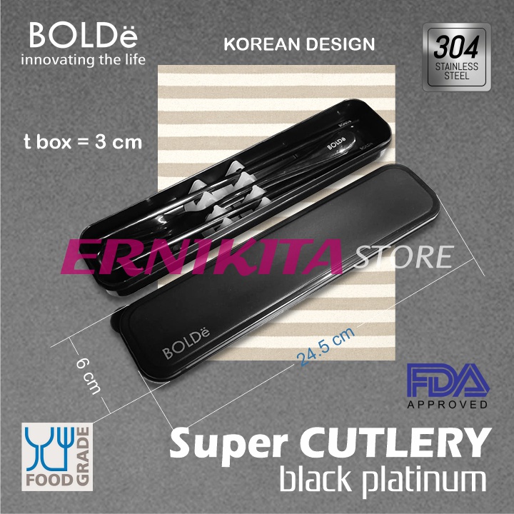 BOLDe SUPER CUTLERY PLATINUM SERIES - Sendok Garpu Set Platinum