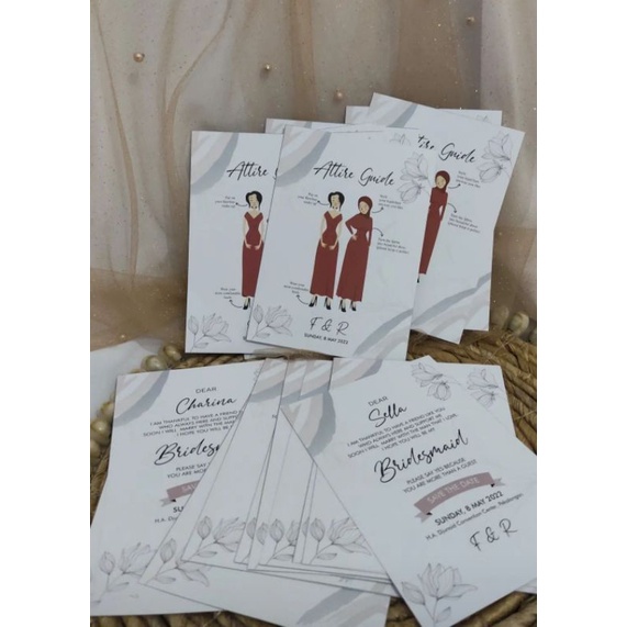 

Attire Guide & Bridesmaid Card Satuan min. 4