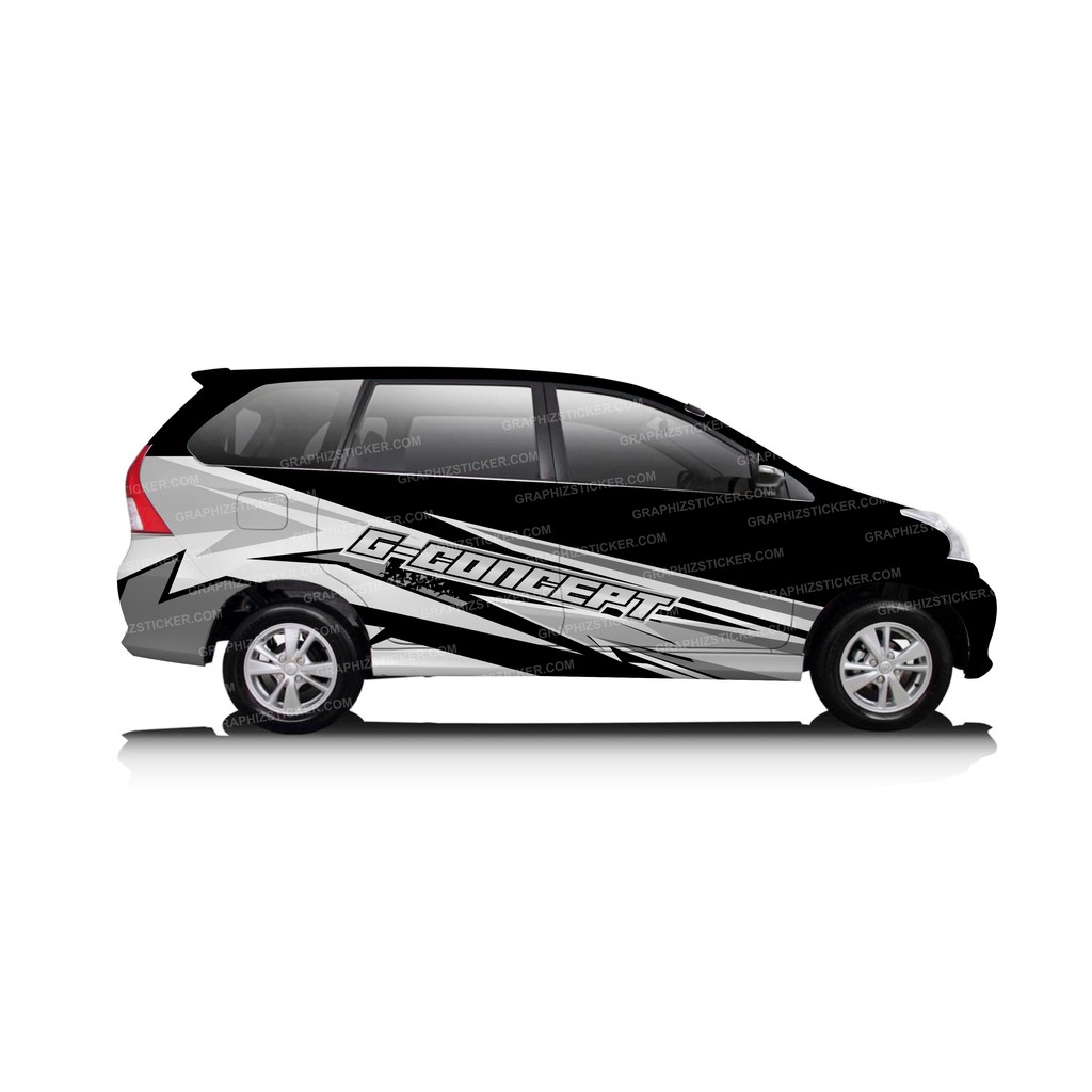 Sticker Mobil Avanza Abu Abu Motif Racing Shopee Indonesia