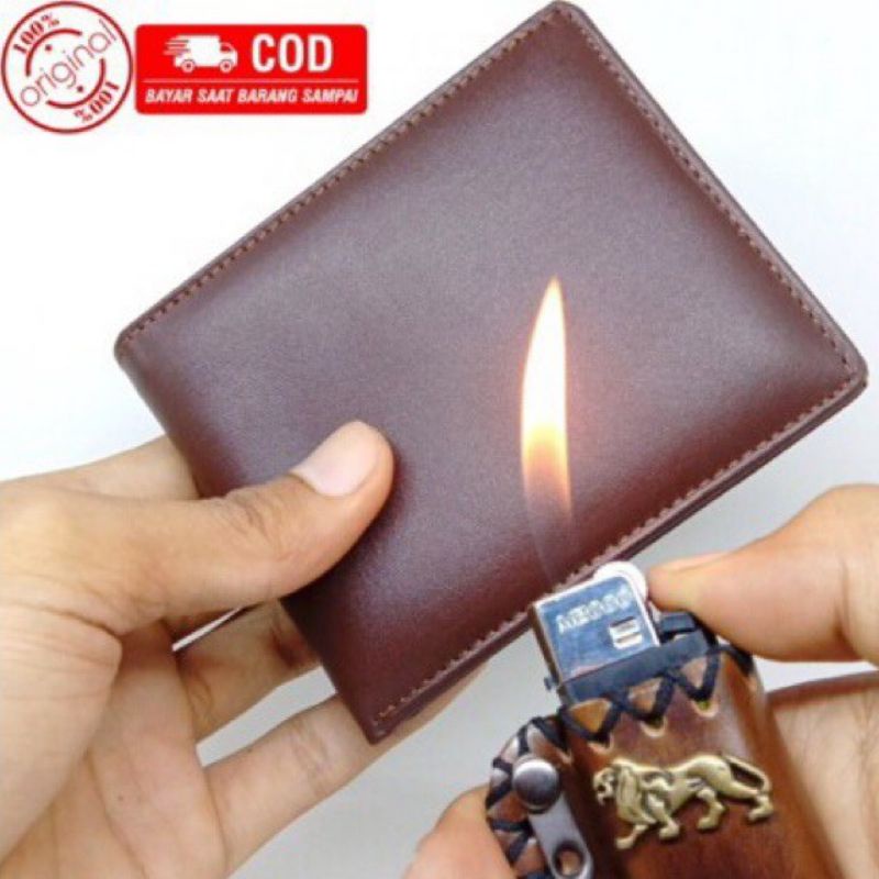 Dompet kulit pria asli 100%  anti bakar  original kulit garut