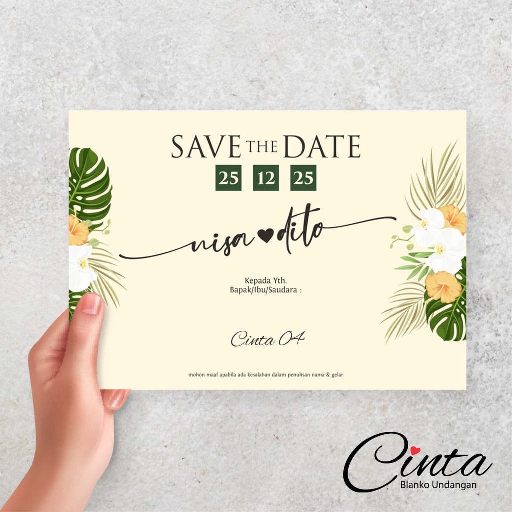 Blangko Undangan Cinta 04 | Blangko Undangan | Undangan Murah | Kertas Undangan Kosong Murah