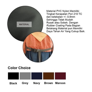 Apron / Celemek PVC Nylon Rubber Coating Waterproof - brown #4