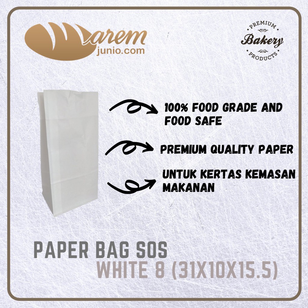 

Paper Bag Sos White 8 isi 50