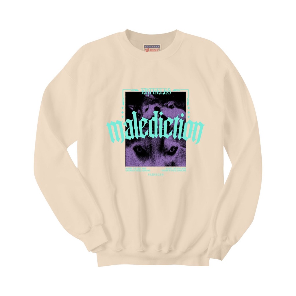 SWEATER CREWNECK MALEDICTION PRIA/WANITA FLEECE