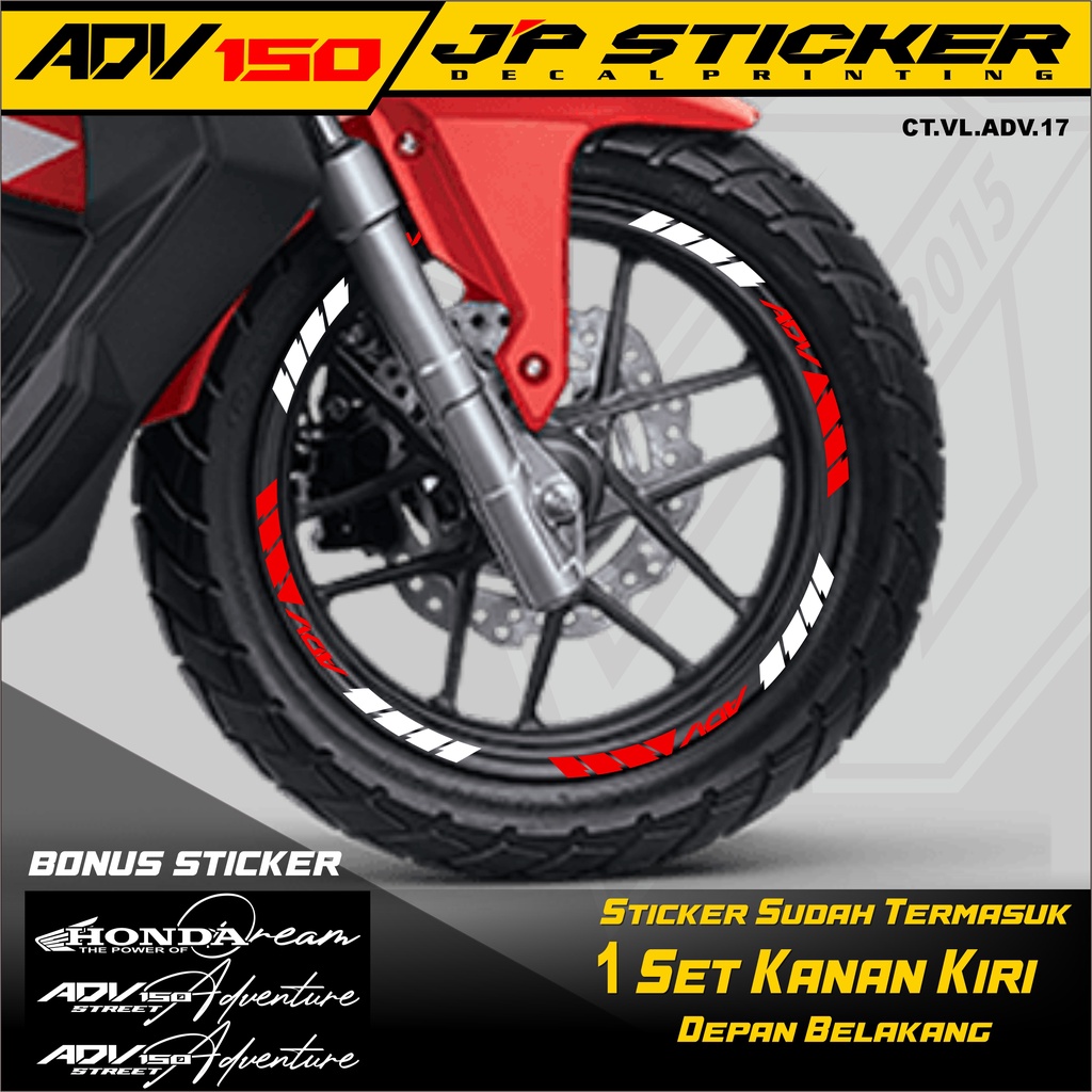 Jual Cutting Sticker Velg Honda Adv Full Set Stiker List Cutting