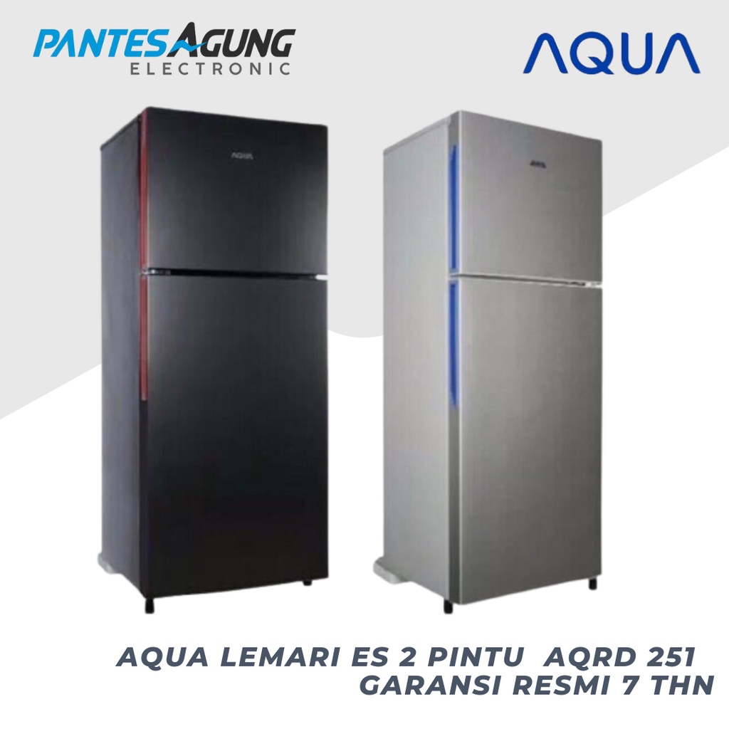 AQUA Lemari es 2 pintu  AQRD 251  Garansi Resmi 7 thn khusus bdg