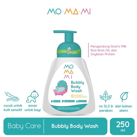 PERA502 SABUN MANDI BAYI MOMAMI BUBBLY BODY WASH 250 ML