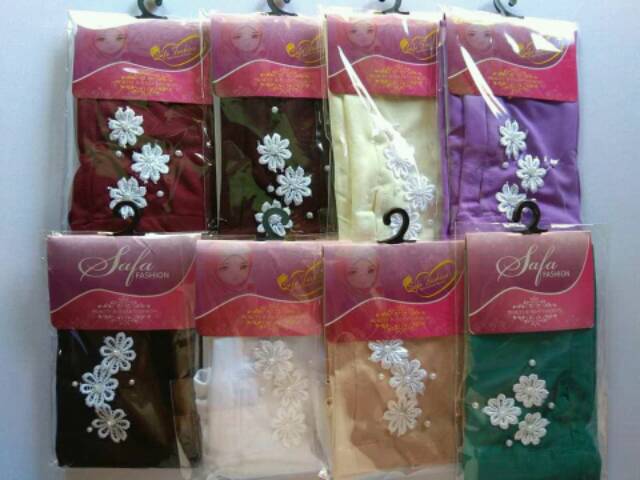 Handsock Jempol Flower Bahan Jersey /Handsock Jasmine/Handsock Wanita/Handsock Jempol Wanita