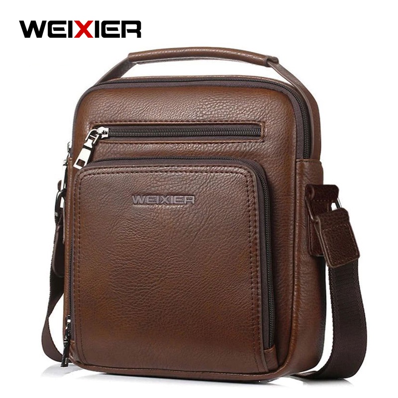 WEIXIER 18062 Tas Selempang Pria Kulit Sling Bag Anti Air WK-SBY