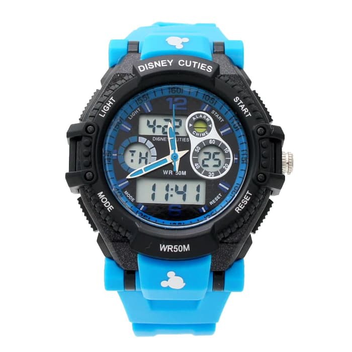MICKEY MOUSE MS5549L1 DISNEY JAM TANGAN ANAK SPORTS HITAM BIRU ORI