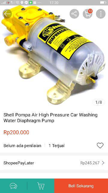 [best Seller] Shell Pompa Air High Preasure Car Washing Water Diaphragm Pump