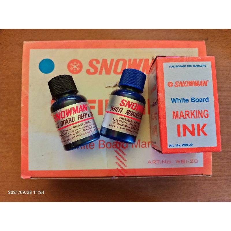 

snowman refill ink- tinta isi ulang spidol white board-tinta for white board marker