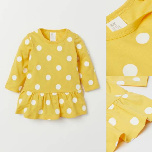 H\u0026M dress yellow polkadot baby SALE 