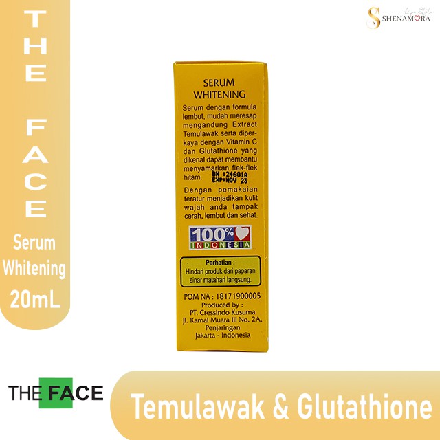 THE FACE Temulawak Whitening Serum with Glutathione 20ml