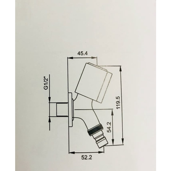 Germany Brilliant Keran Kran Tembok Wall Tap Verisa Gbn 2kw Gbn2kw