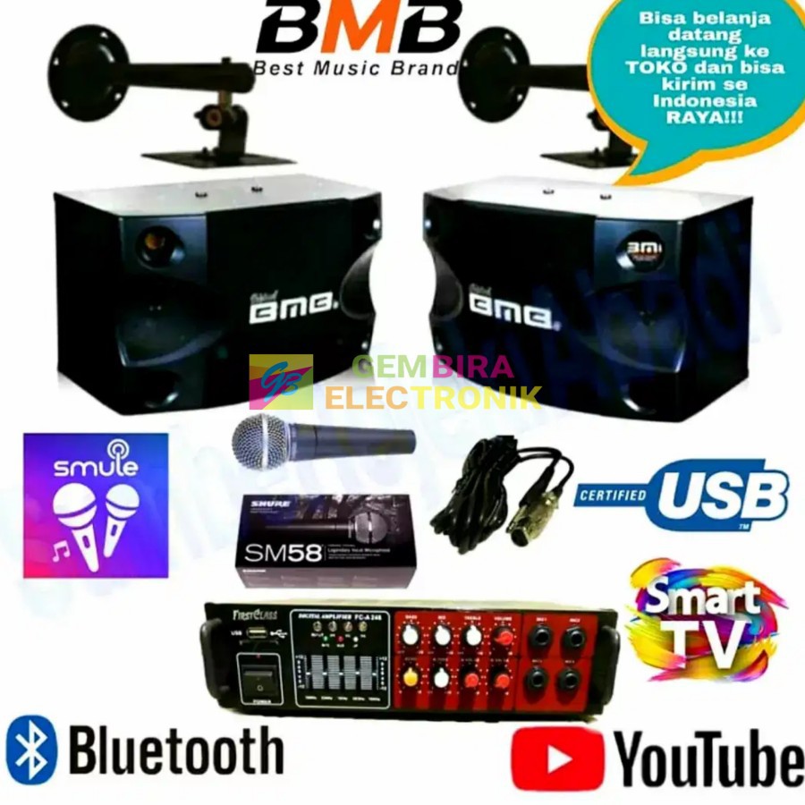 Paket karaoke speaker bmb original sound system karaoke